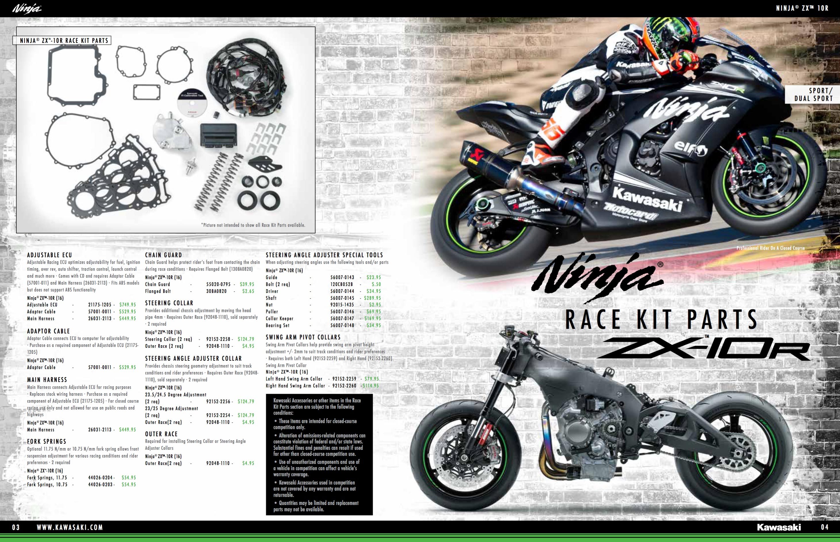 New Kawasaki Ninja racing parts catalogue released Motorcycle news, Motorcycle reviews from Malaysia, Asia and the world