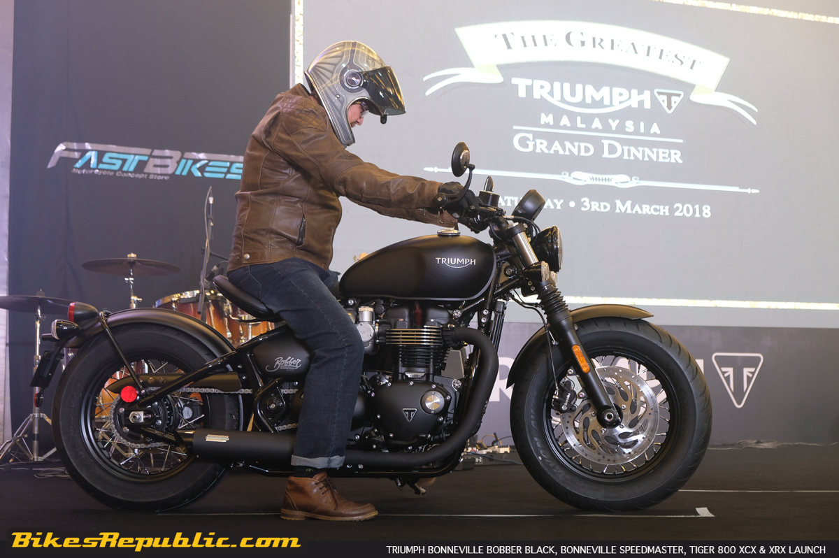 2018 Triumph Bonneville Bobber Black Speedmaster Tiger 800 Launched From Rm56 900 Bikesrepublic