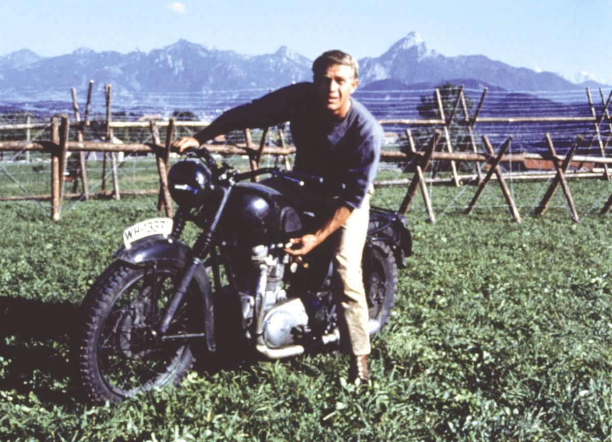 Steve Mcqueen On The Tr Courtesy Of Imdb Com Motorcycle News Motorcycle Reviews From