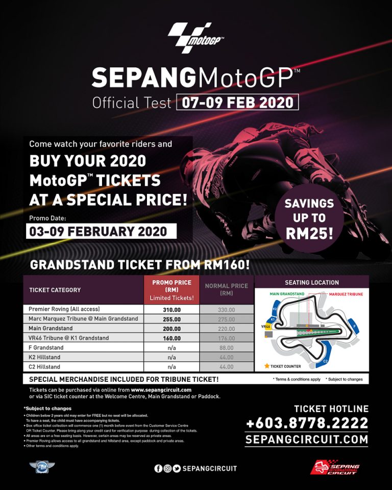 MotoGP Malaysia 2020 tickets now on sale!  BikesRepublic